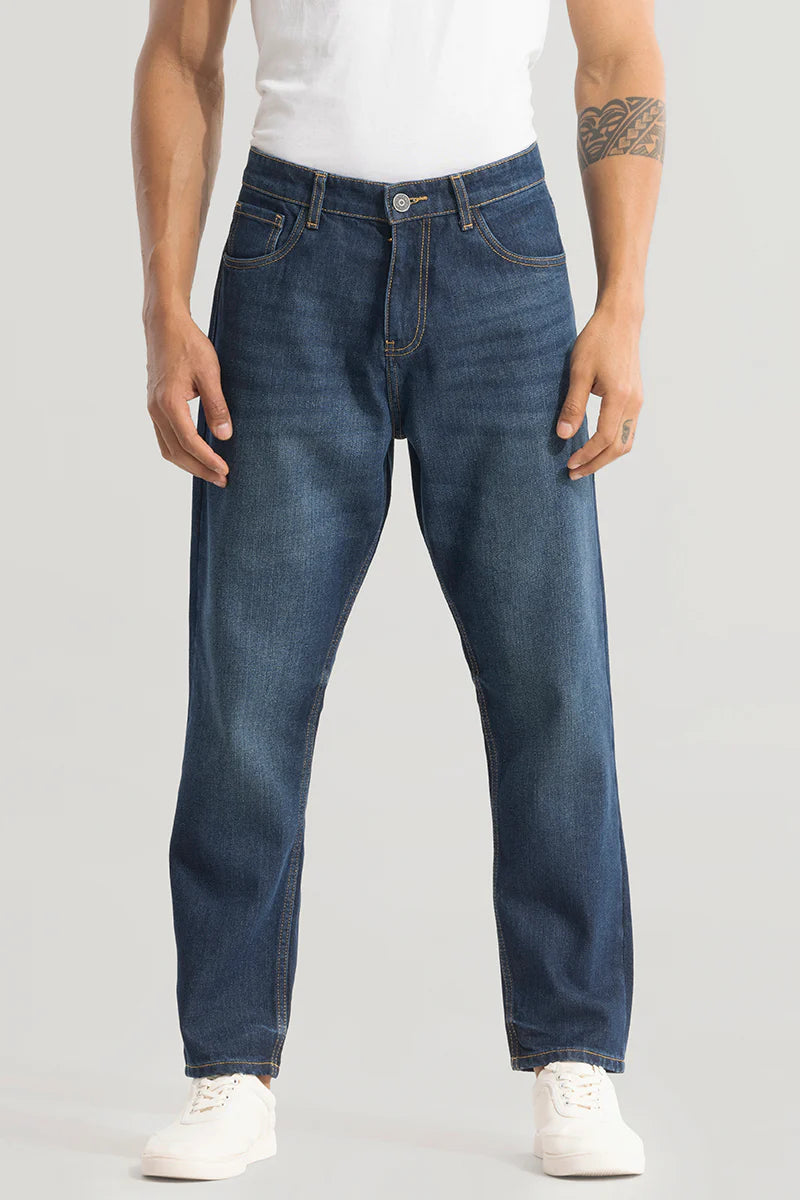 DOWNTOWN INDIGO BLUE BAGGY JEANS