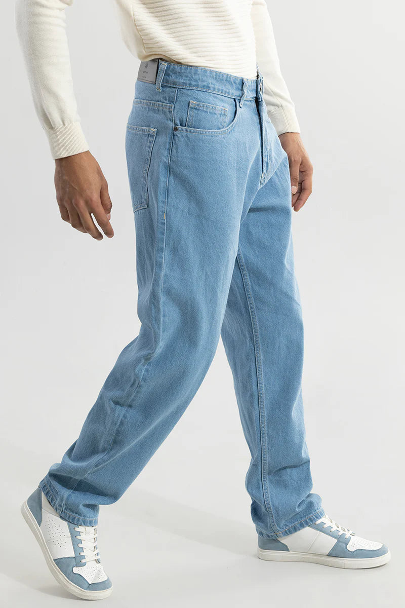 STREETSWAY BLUE BAGGY FIT JEANS